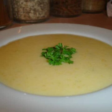 Kartoffel porresuppe