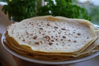 Fyldte pandekager med spinat skinke og parmesan