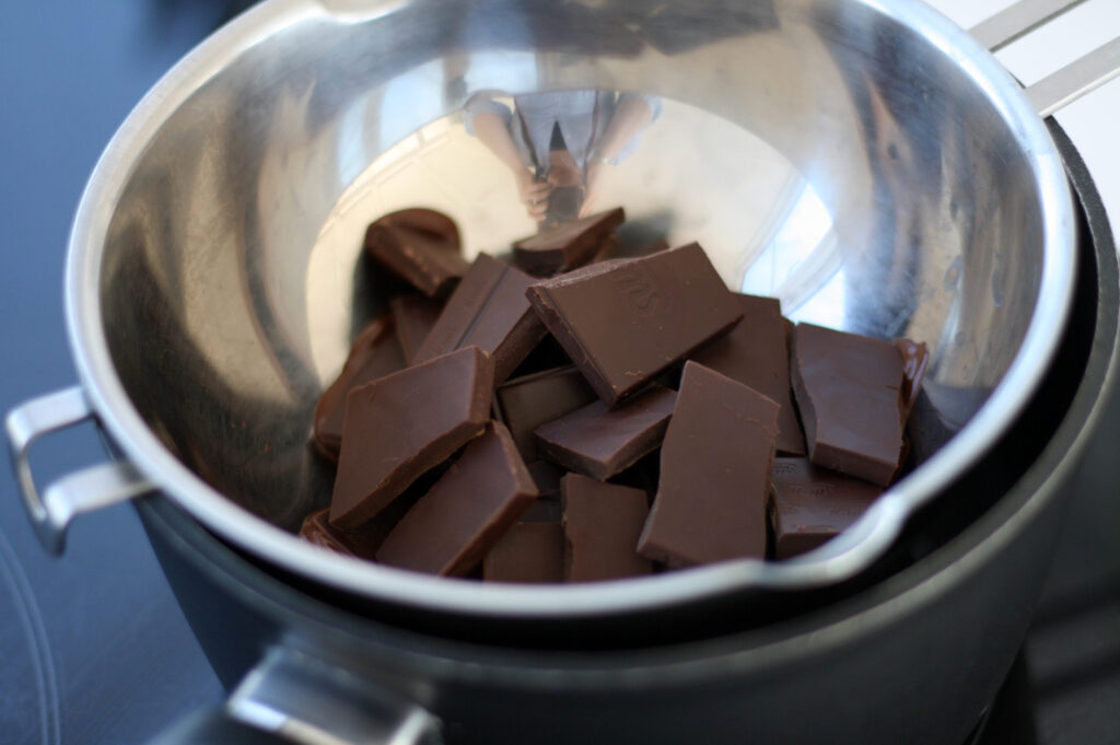 Chokolade der skal smeltes