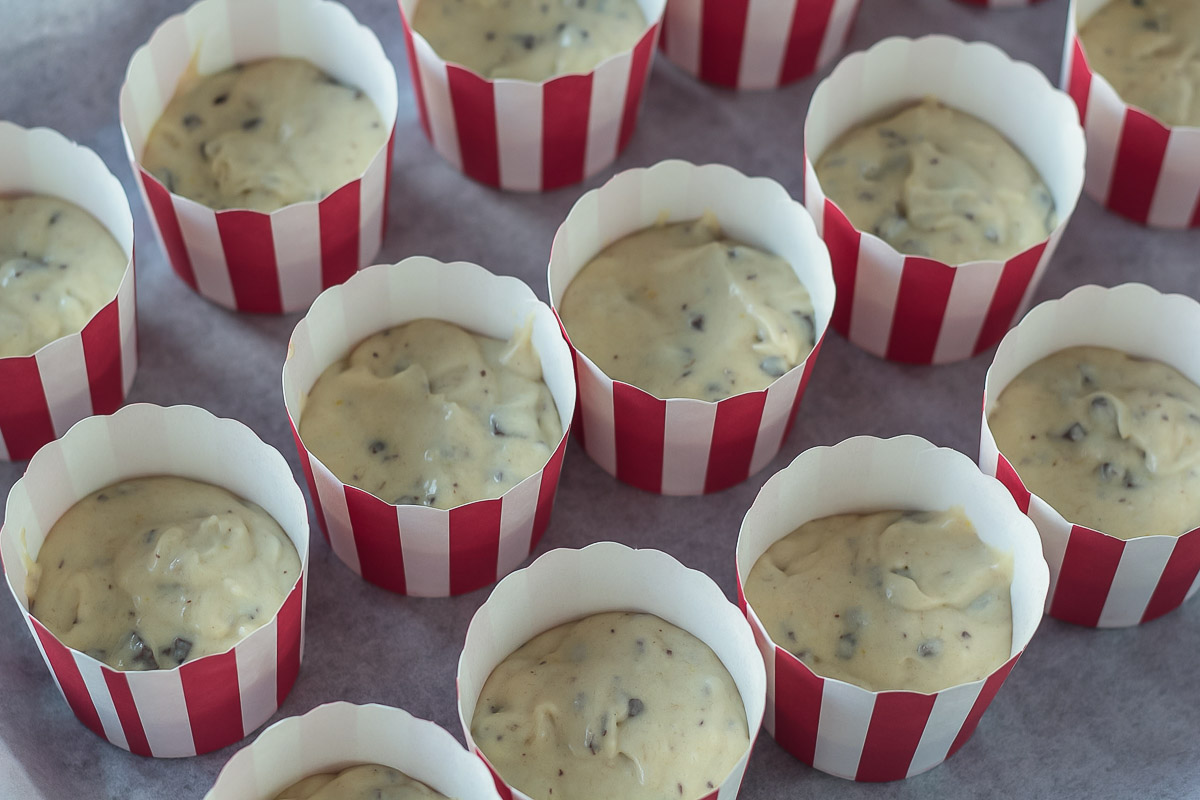 Bananmuffins med chokoladestykker