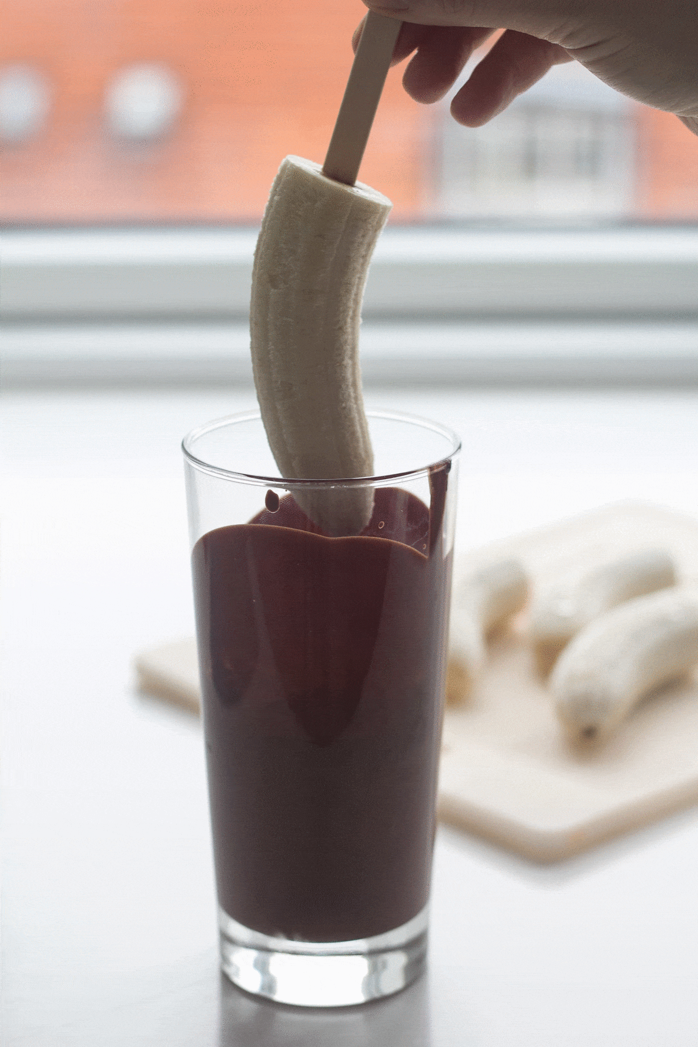 opskrift på hjemmelavede bananis med chokolade