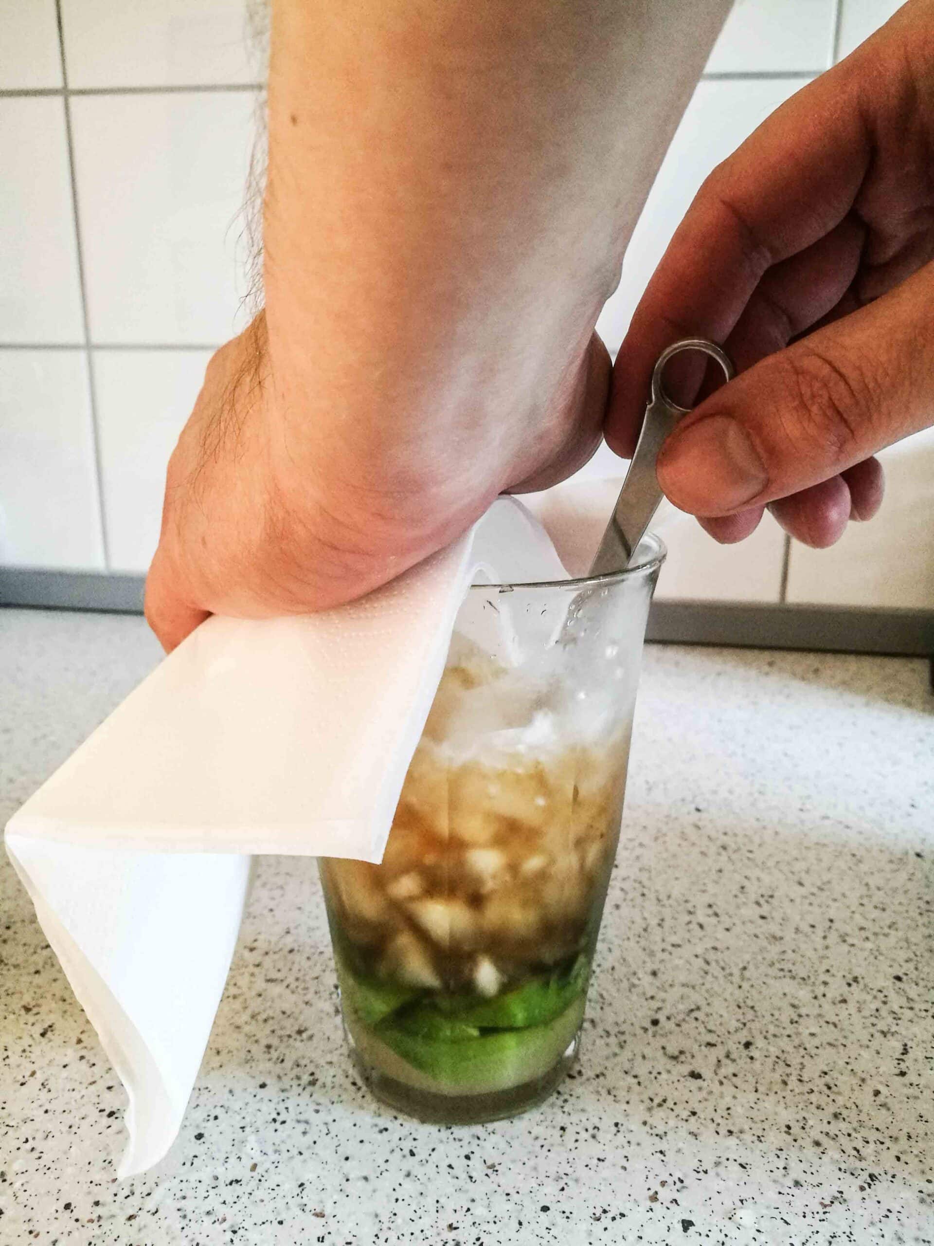 Mojito med rom og mynte