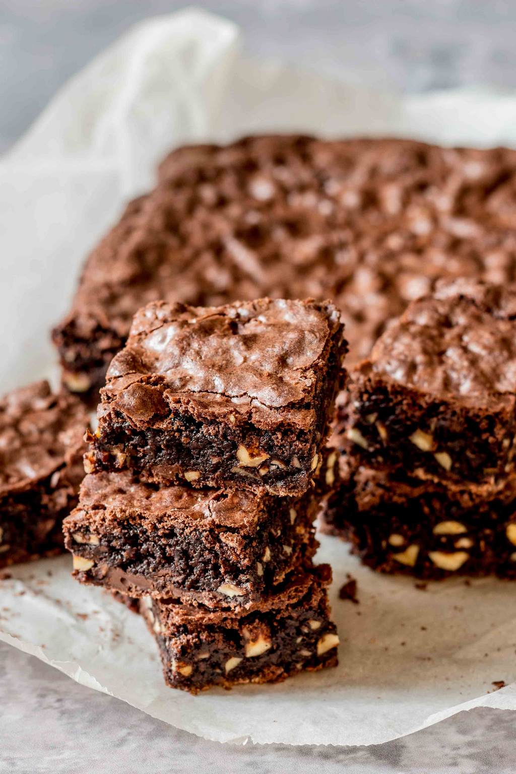 Verdens bedste brownie - brownies med hasselnødder