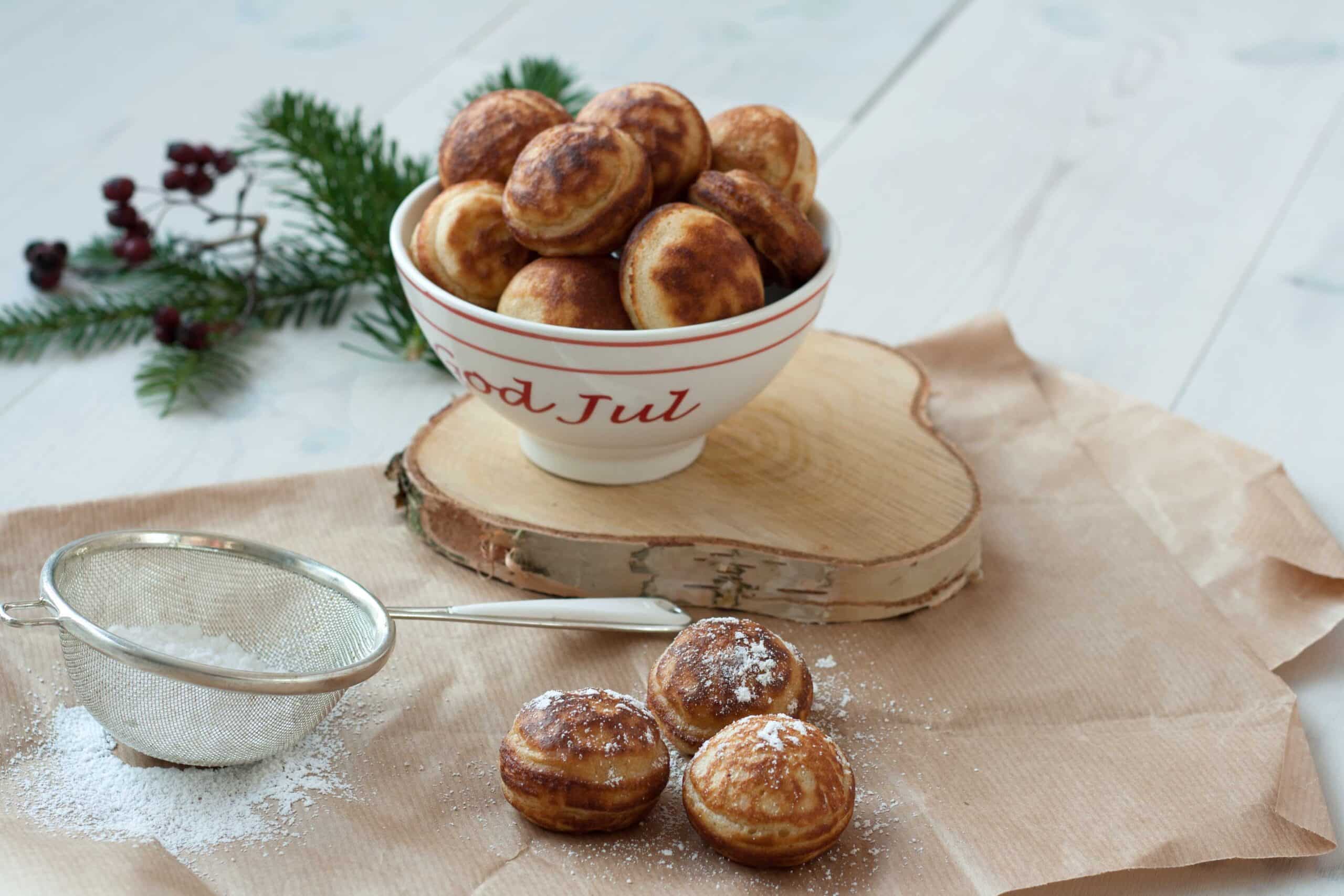 Hjemmelavede gammeldags æbleskiver