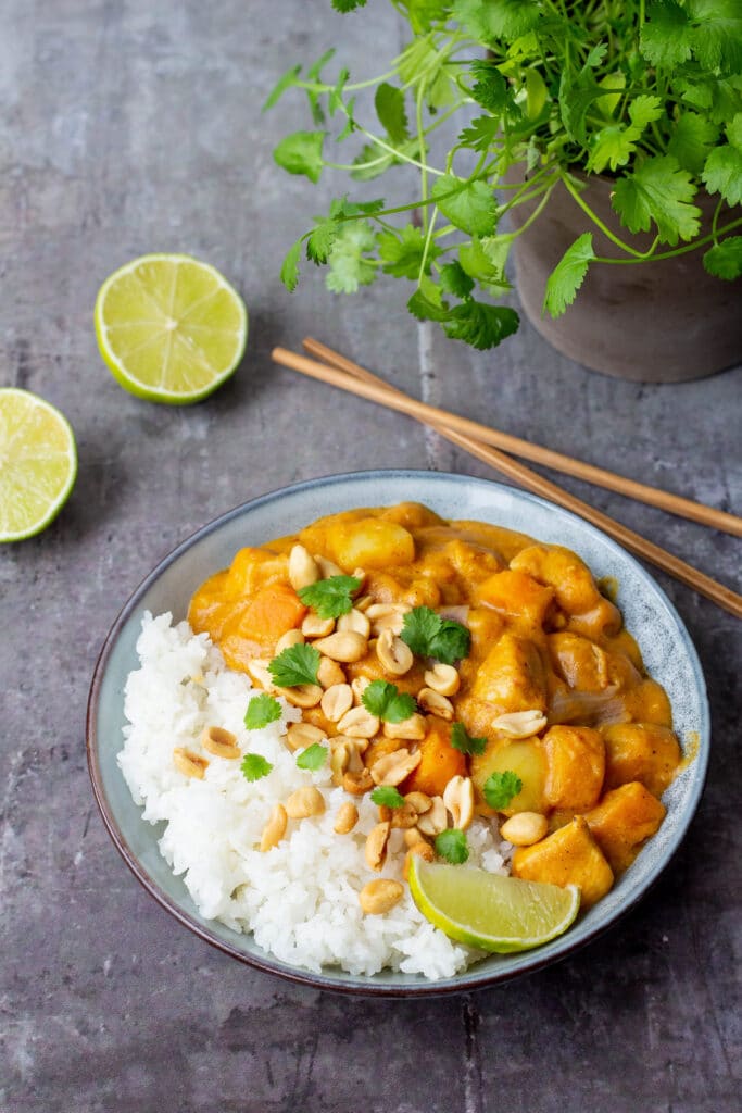 Massaman curry med kylling Massaman Gai