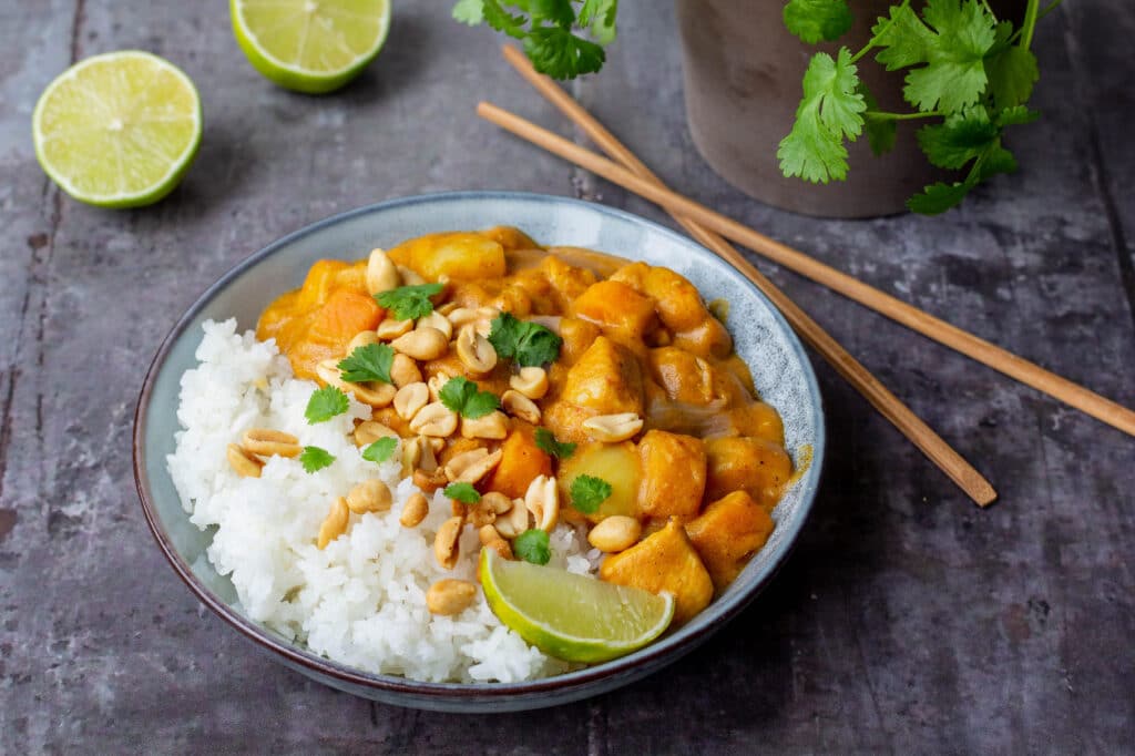 Massaman curry med kylling Massaman Gai