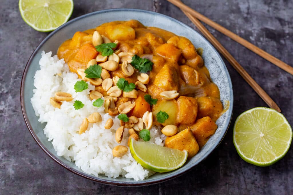 Massaman curry med kylling Massaman Gai