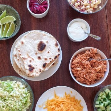 Tacos med pulled chicken