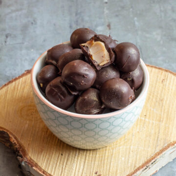 Chokoladetroefler med karamel