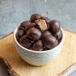 Chokoladetrøfler med karamel