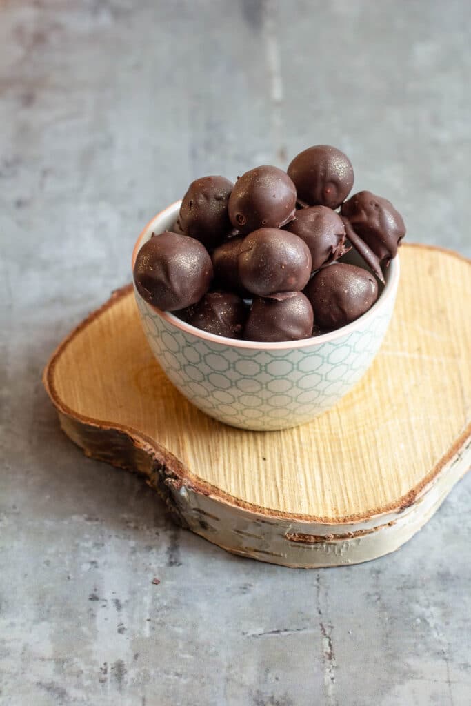 Chokoladetrøfler med karamelchokolade