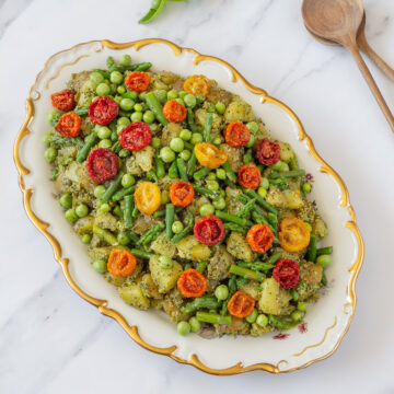 Groen kartoffelsalat med pesto