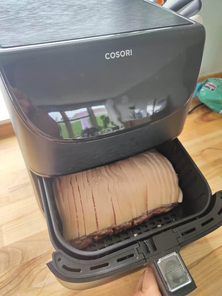 Flaeskesteg inden tilberedning i airfryer
