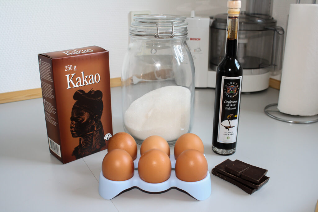 Ingredienser til chokolade pavlova