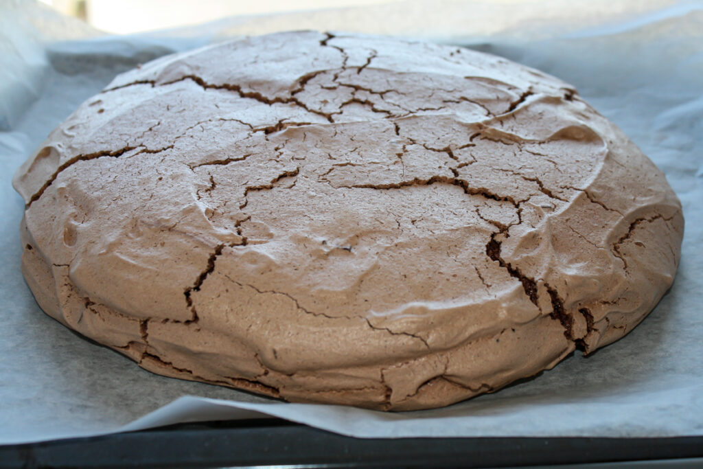 Chokolade pavlova med flødeskum og bær ()