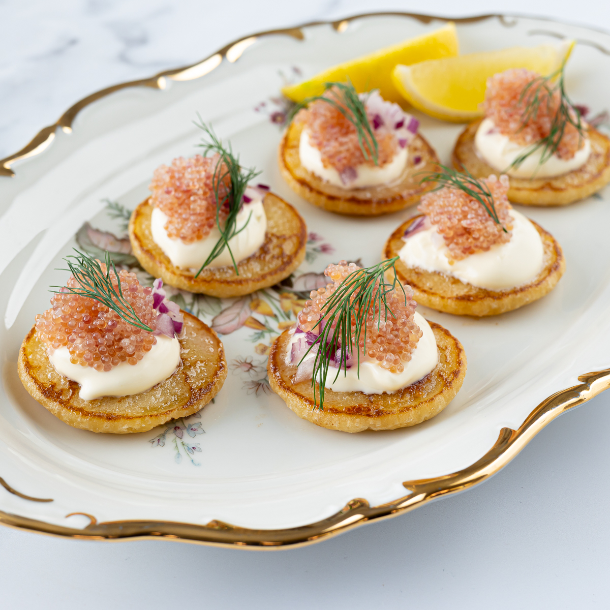 Blinis med stenbiderrogn
