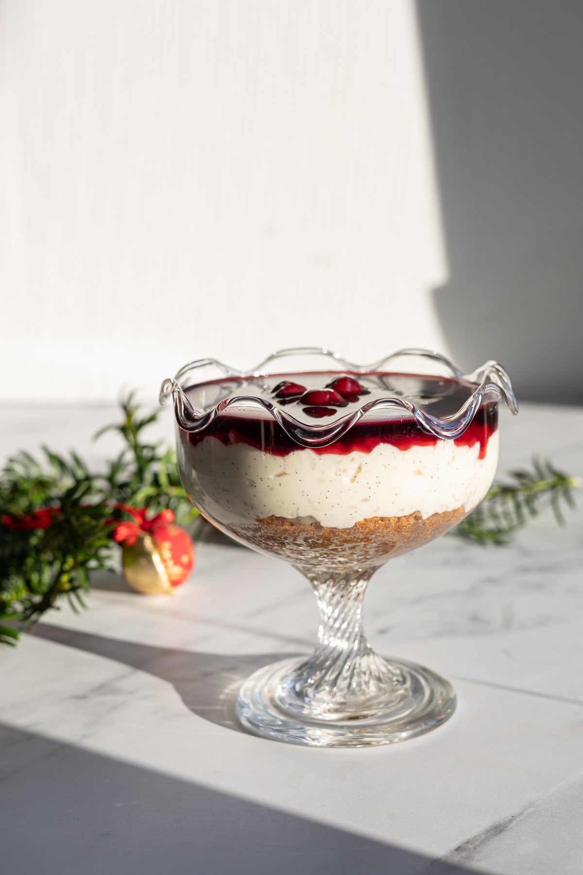 Risalamande cheesecake i glas ()