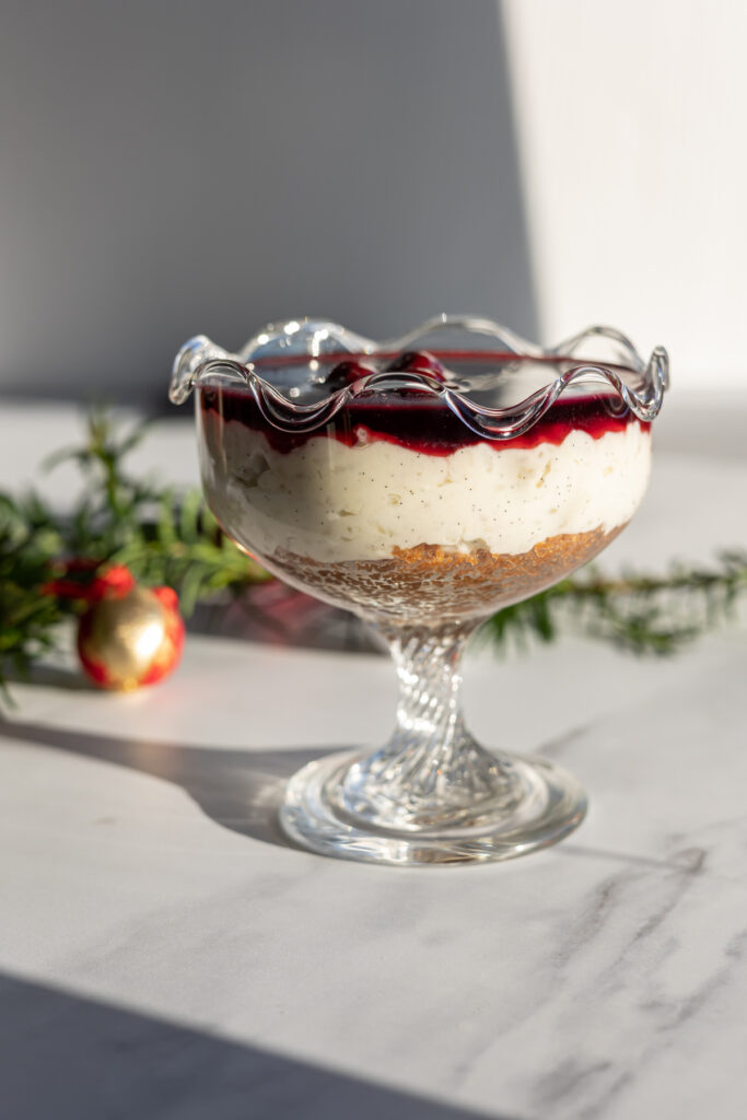 Risalamande cheesecake i glas ()