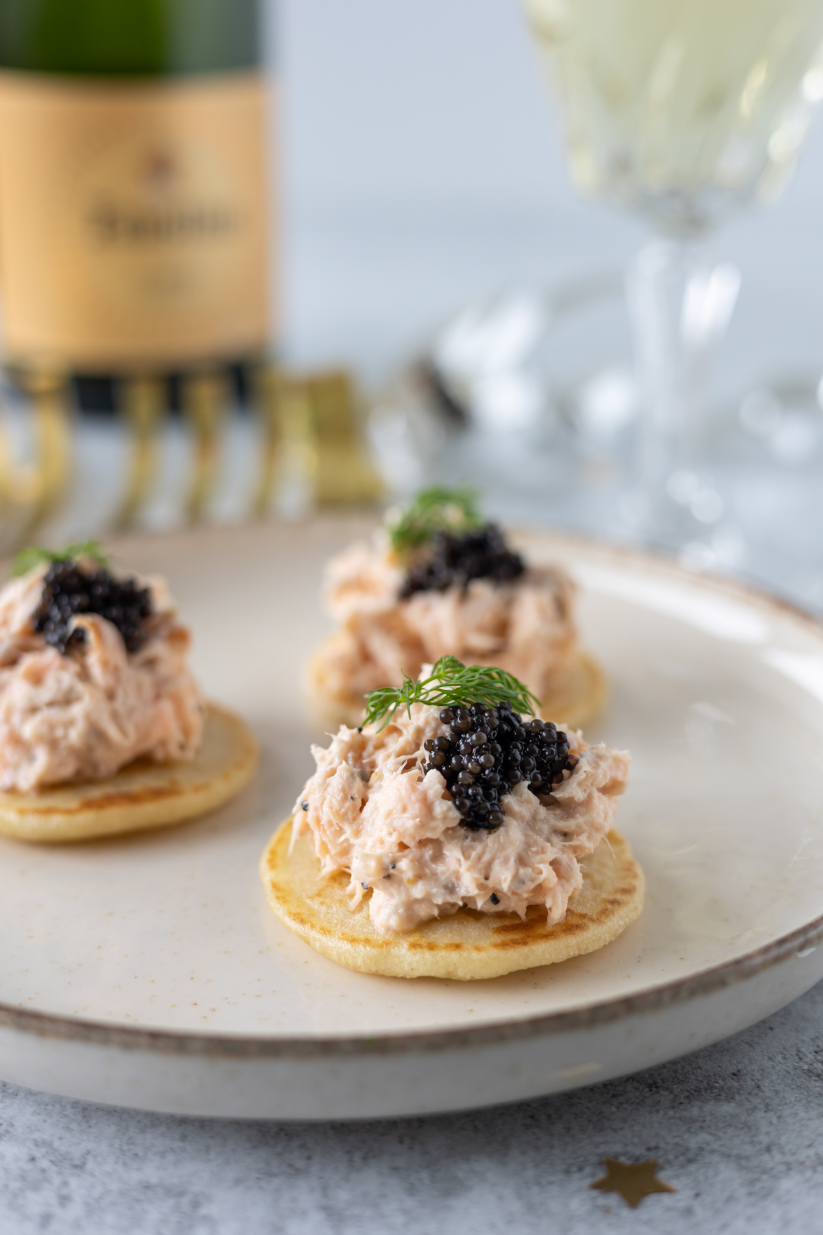 Blinis med lakserillette