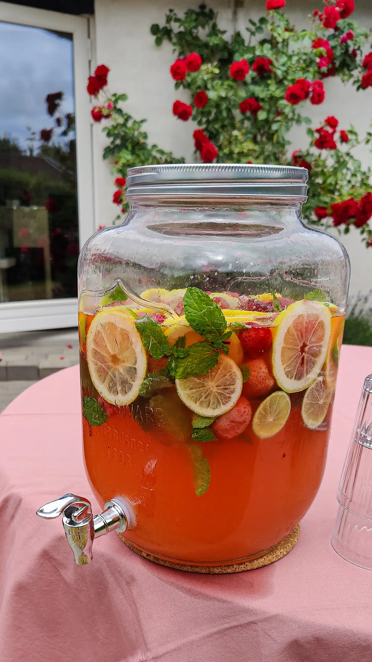 Velkomstdrink med hyldeblomst og rabarber ()
