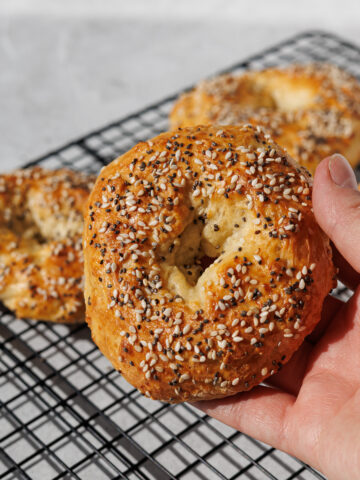 Protein bagels med hytteost ()